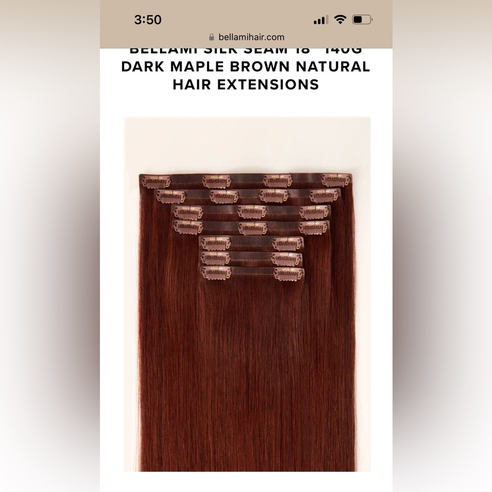 Bellami silk seam 18’ hair extensions